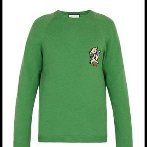 gucci sweater black cat|Gucci piglet sweater.